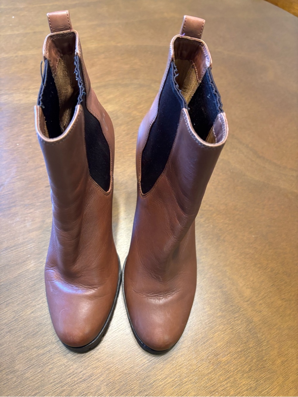 Coach Brown Leather Chelsea Ankle Boots